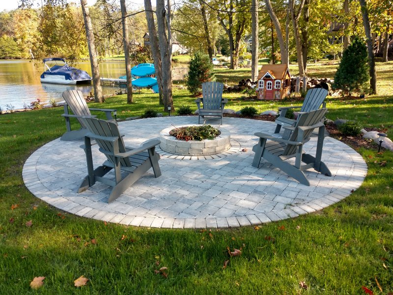Backyard fire pit design near me
