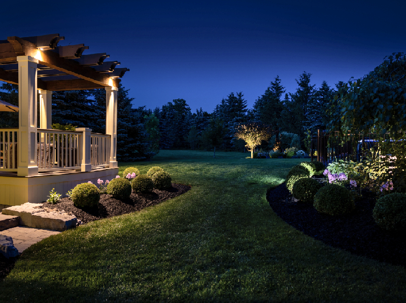 Backyard lighting installation near me