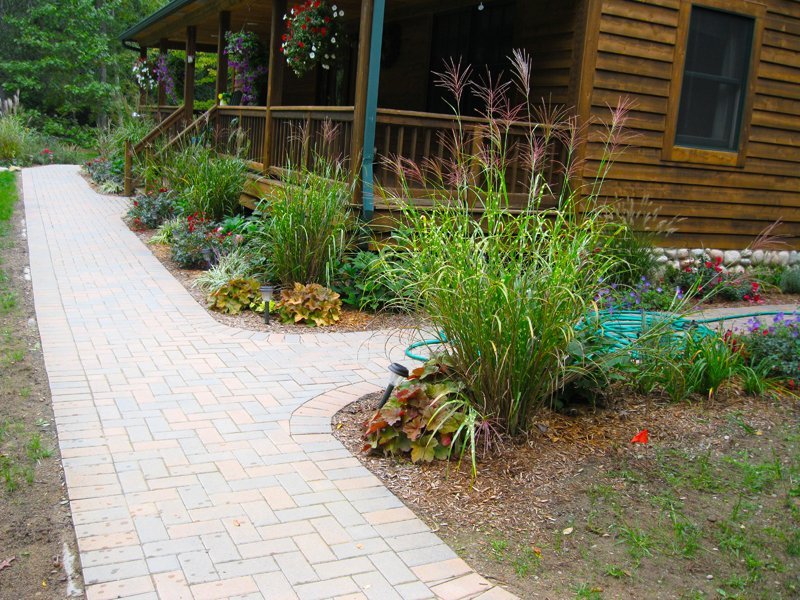 Brick paver walkway in front yard Howell MI