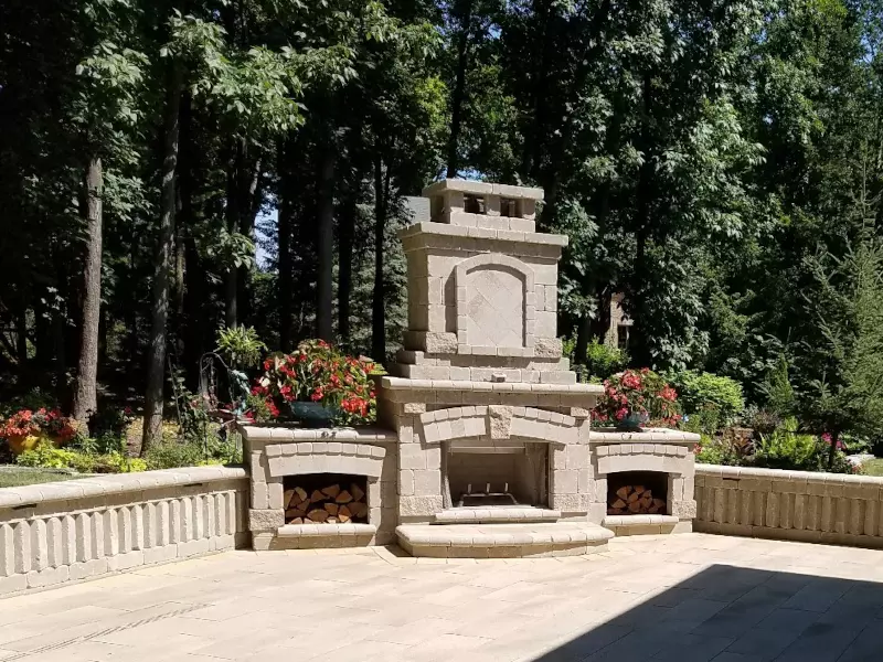 Outdoor fireplace contractors near me