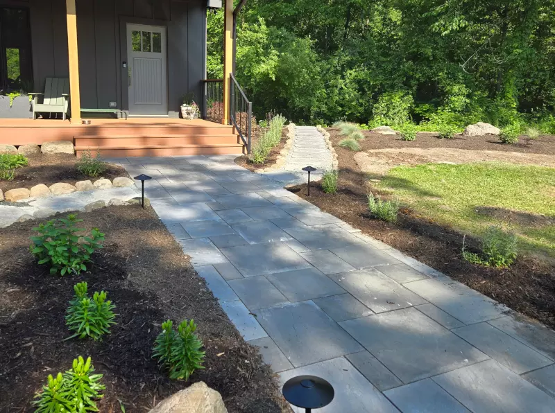 Natural boulder retaining walls