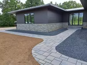 Decorative paver walkway