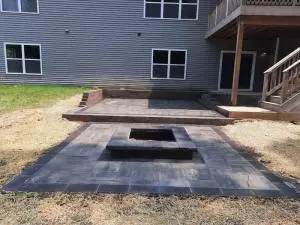 Square paver stone fire pit