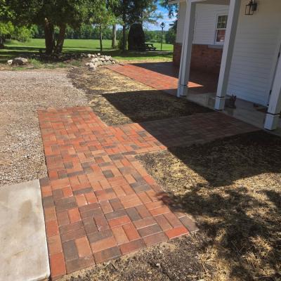 Fendt brick paver and walkway